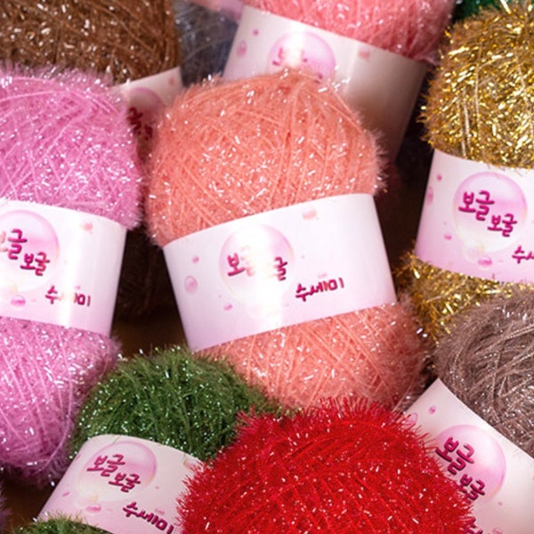 90g Scrubby Yarn, 55 Colors, Crunchy Yarn, Korean Yarn, Polyester Yarn, Bulky Yarn, Knitting Yarn, Crochet Yarn, Weaving Yarn