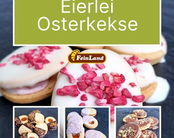 Ostereier Kekse 290g (30Eur pro Kg) Packung, eierlei Plätzchen, Ostergebäck von FeinLand