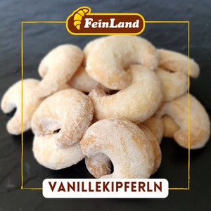 Vanillebutterkipferln 200g 24Eur pro Kg, ungfülltes Gebäck von FeinLand Bild 2