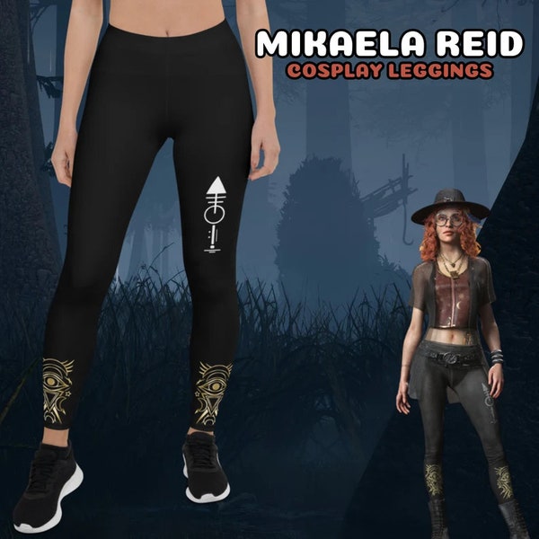 Mikaela Reid Cosplay Leggings Dead By Daylight DBD Gaming Gamer Unisex Geschenk Top Tee süße schwarze okkulte Witchy Hose Yoga Böden Hose