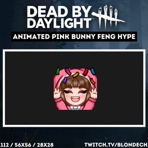 ANIMATED DBD Emote Pink Bunny Feng DC Rage Quit Animated 