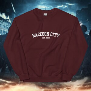 Raccoon City Resident Evil Sweatshirt Jumper Sweater Resident Evil Halloween Sweatshirt Unisex RPD Gamer Gift Leon Kennedy Jill Valentine