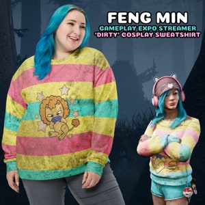 Feng Min Cosplay Unisex Long Sleeve Top Costume Dead by Daylight Dirty Gameplay Expo Streamer Pyjamas DBD Shining Lion Cosplay Kawaii Pastel