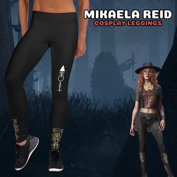 Mikaela Reid Cosplay Leggings Dead by Daylight DBD Gaming Gamer Unisex Gift  Top Tee Cute Black Occult Witchy Trousers Yoga Bottoms Pants 