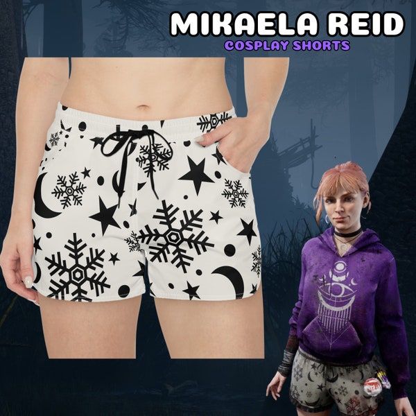 Mikaela Reid Faul Schlafanzug PJs Cosplay Shorts Dead by Tageslicht Cosplay DBD Cosplay Gaming Gamer Gemütliche Pause Unisex Mond Occult Witchy Micaela