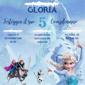 Invito Digitale Compleanno Tema Frozen\Digital Invitation for a Frozen Theme Birthday.
