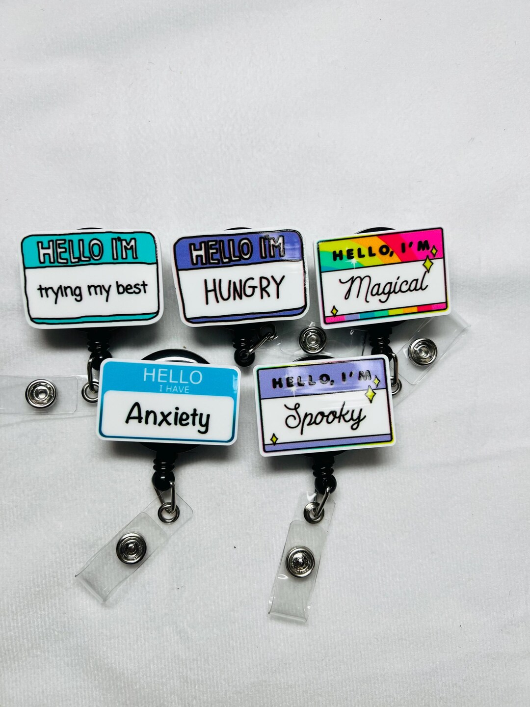 Anxiety Retractable Badge Reel: Funny Name Tag - Etsy