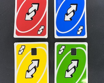 Reverse Uno card skin sticker