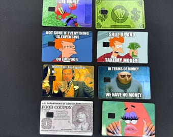 Funny card skin sticker