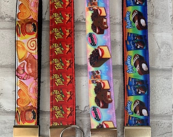 Mexican antojitos keychain, keyfob, wristlet, phone strap