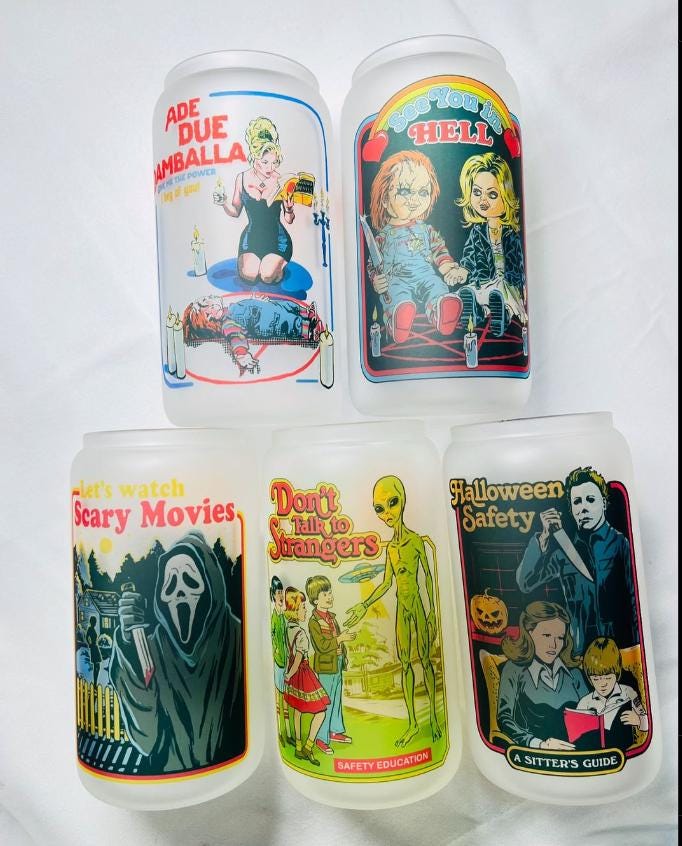Horror glass can