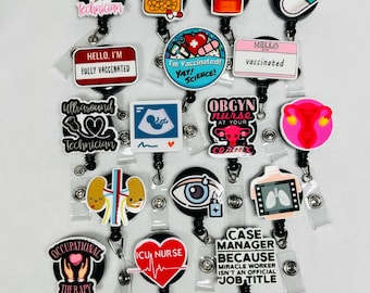 Medical badge reel, badge holder, id holder