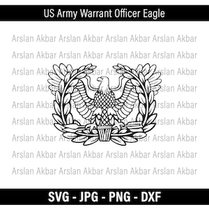 US Army Warrant Officer Eagle SVG | Military Crest Digital Download | Veteran Clipart | Army Emblem PNG for Cricut & Sublimation
