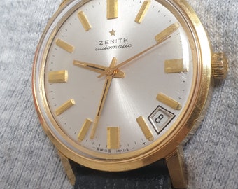 orologio da polso zenith automatico swiss made vintage 1960, ottimo, appena pulito ma funziona benissimo....