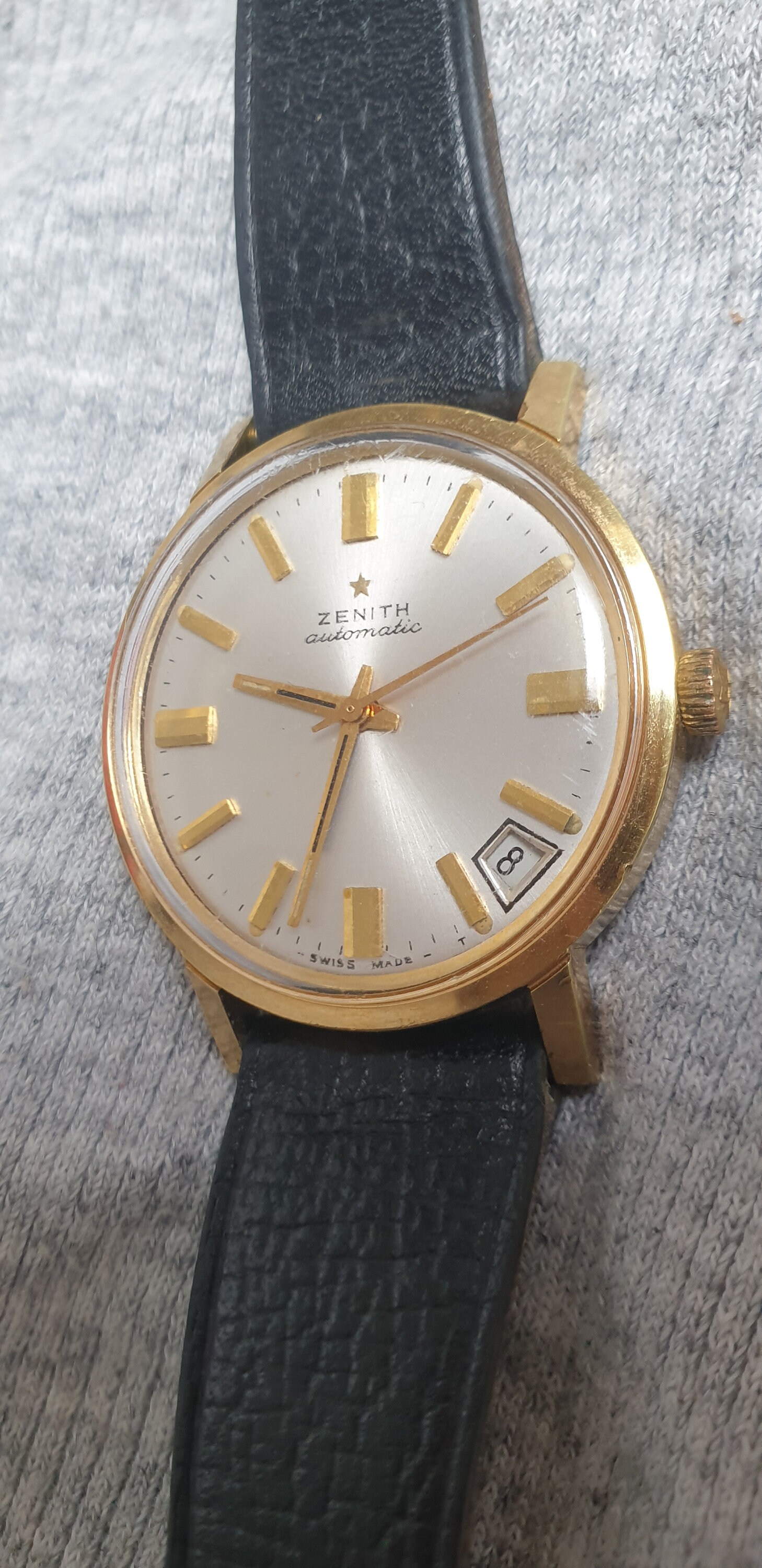 Montre Vintage Zenith Cadran 31,5 Mm Remontage Manuel - Occasion - Pièce De Mouvement
