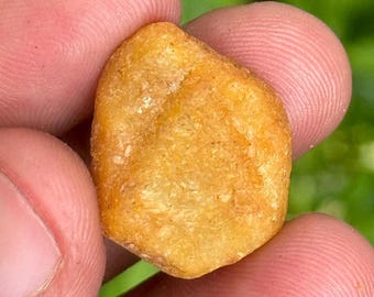 21 Carat Record Keeper Yellow Sapphire Rough Crystal, Natural Untreated Gemstone
