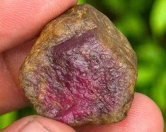 Raw Purple Red Ruby Crystal, 51 Carat Untreated Ruby Specimen - Etsy
