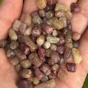 SAPPHIRE RAW Natural Multi Sapphire Rough Untreated Sapphire Specimen Healing Crystal Sapphire Crystal Stick Shape 10 To 13 MM Sapphire Raw.