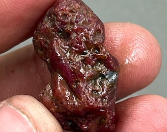 Raw Ruby Crystal: 38.0 Carat Karnataka Specimen, Untreated Birthstone