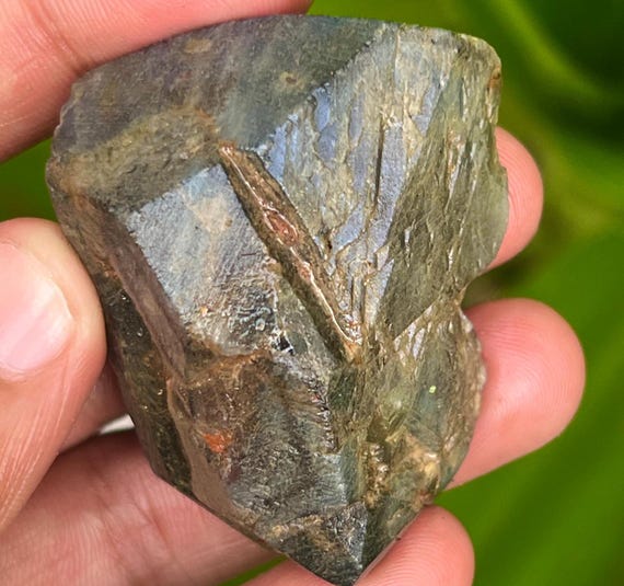 Raw Blue Sapphire Stone: Natural Untreated Healing Crystal (380.60