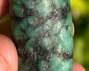 Natural Zambian Emerald Specimen: Raw Rough Crystal, 112 Carat