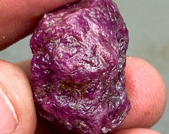 Raw Ruby Crystal: 48 Carat Karnataka Specimen, Untreated Birthstone