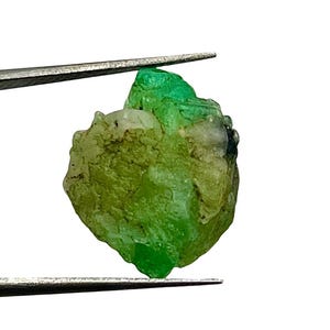Zambian Emerald Raw Specimen: Deep Green Crystal, 13.25 Carat