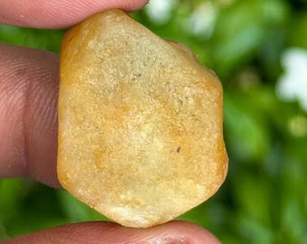 Record Keeper Yellow Sapphire Rough Crystal Yellow Sapphire Raw 57.0 Carat Natural Untreated Sapphire Specimen Birthstone Gemstone