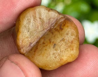 43 Carat Yellow Sapphire Rough Crystal, Untreated Birthstone Gemstone