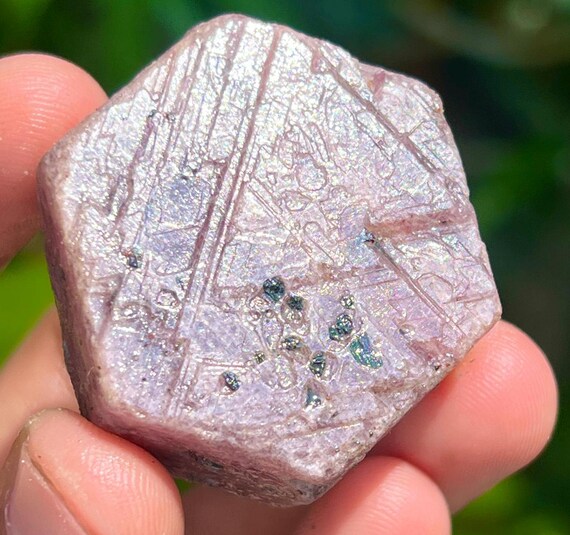 For Sale: Ruby Raw Crystal With Record Keeper : Natural Hexagon