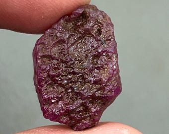 Raw Karnataka Ruby Specimen, 20 Carat Untreated Ruby Crystal