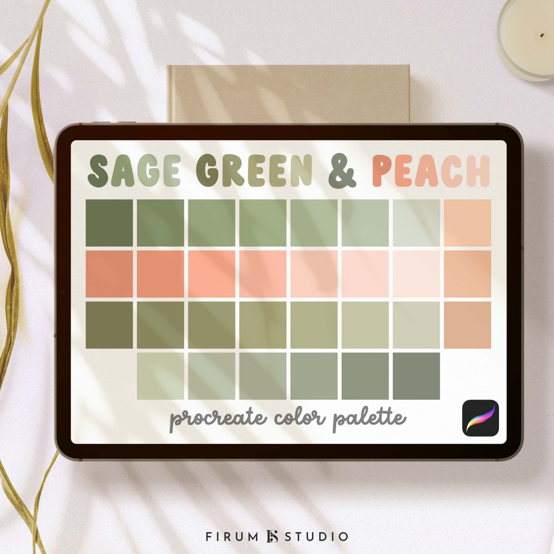 Sage Green Palette Procreate Swatches Color Palette Green Etsy Finland