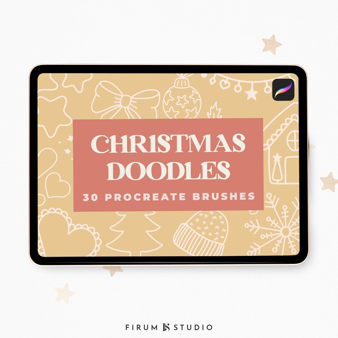 30 Christmas Stamps Procreate Christmas Christmas Doodles - Etsy