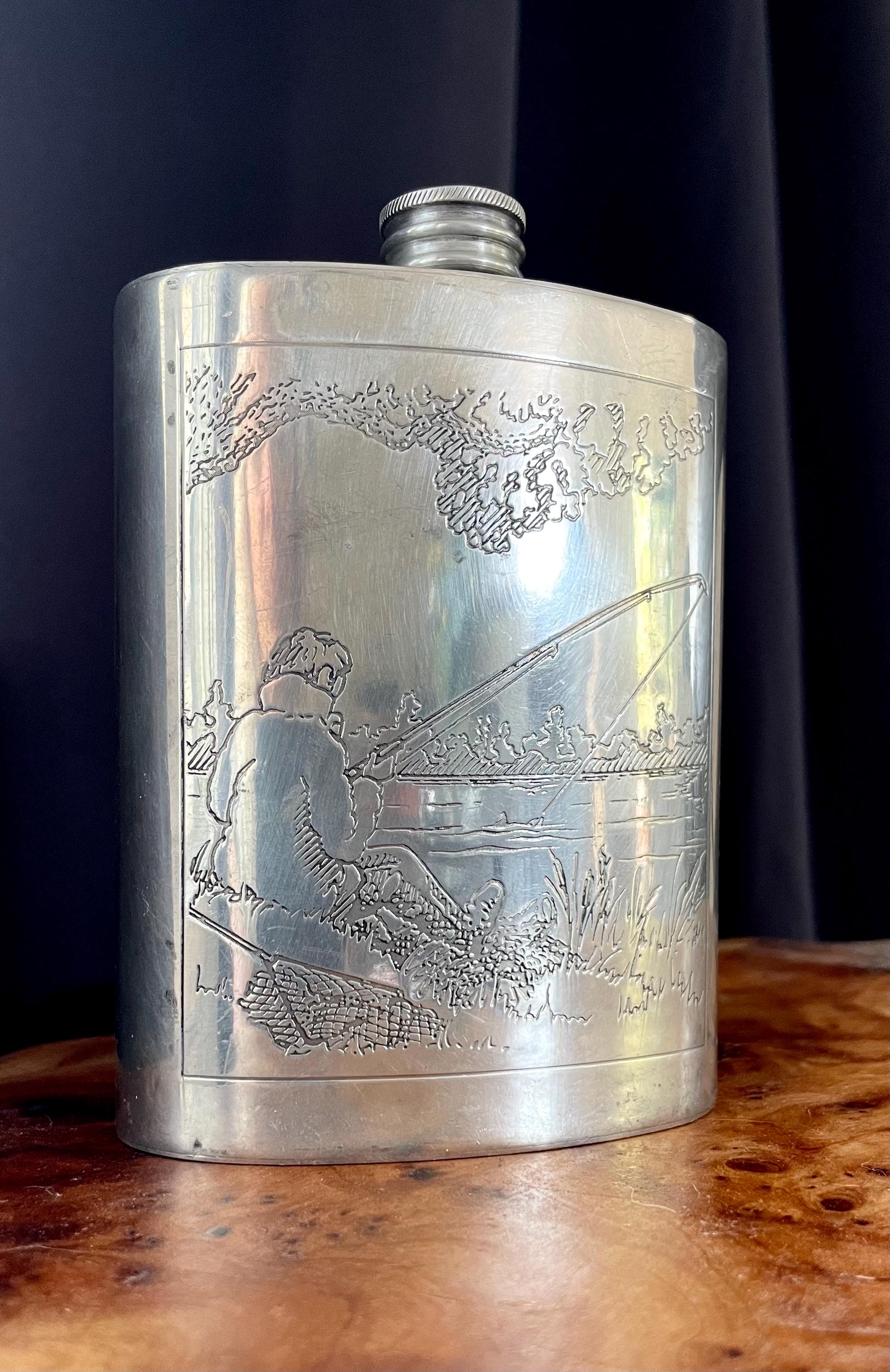 Flask - English Pewter - 6 oz. - - Maze Home Store