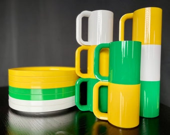 Heller Design by Massimo Vignelli vintage plates and mugs.