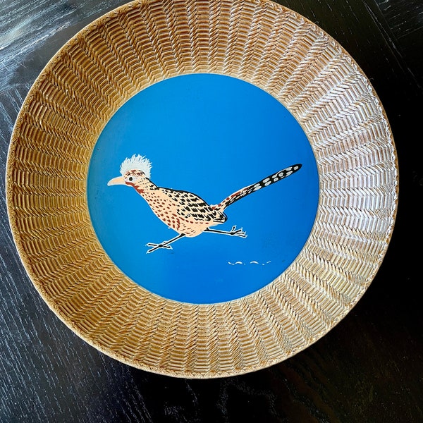 Mid Century Roadrunner 9 Inch Barware Tray/Bowl in Excellent Condition