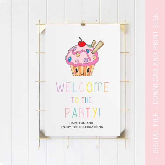 A4 Party Sign Download and Print Party Sign Sign Etsy