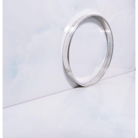 Solid Silver Plated Inspirational Bangle Peace I … - image 6