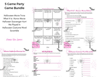 Halloween Party Games and Activities - 5 Game Bundle