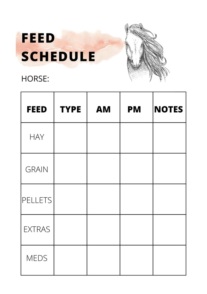 Equestrian Planner Horsehead Owner Rider Barn Manager Etsy