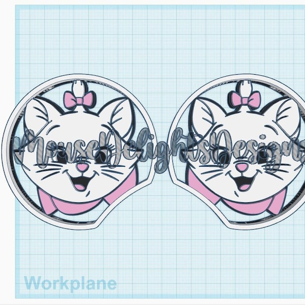 Marie Cat Ears Digital STL File