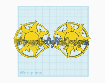 Tangled Rapunzel Sun Ears V2 STL File