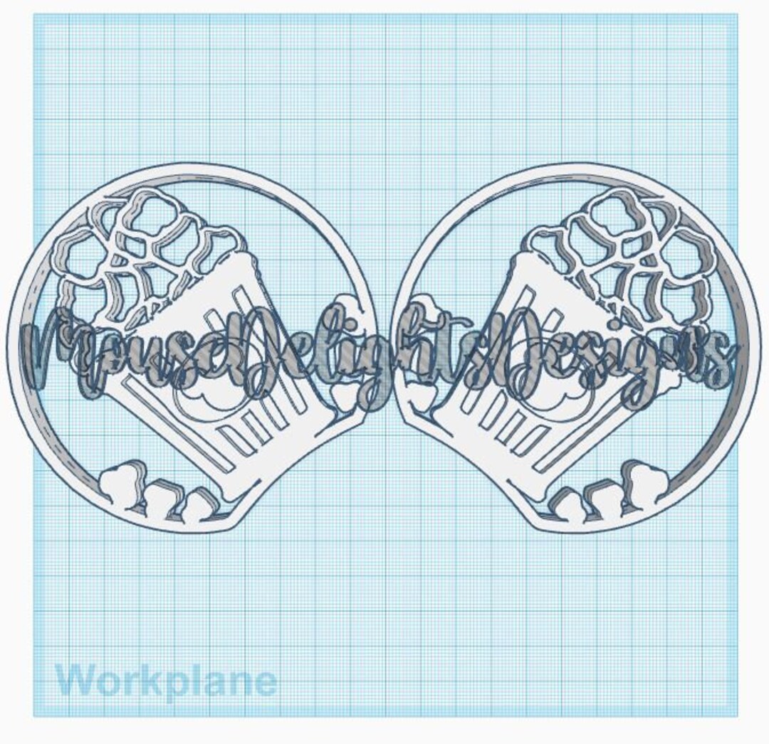 Mickey Popcorn Ears STL File Etsy