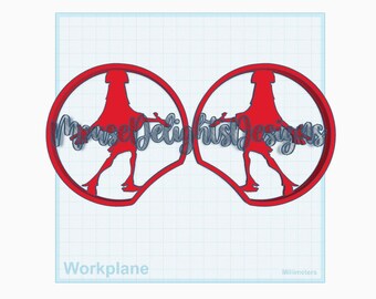 May include: Two red circular designs with a silhouette of a person inside. The text "Marvel Jellyfish Designs" is inside each circle. The background is a light blue grid.