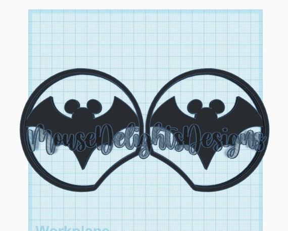Mickey Bat Halloween Ears Digital STL File - Etsy display picture 1