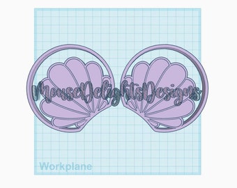 Mermaid Shell Ears V3 Ears STL File