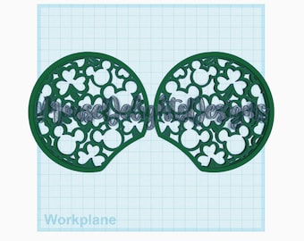 Orejas de trébol de Mickey del Día de San Patricio en archivos STL y 3MF