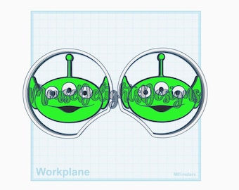 File digitale STL del design dell'orecchio alieno di Toy Story