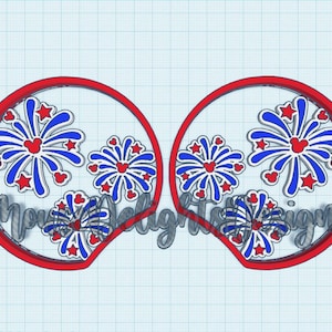 Patriotic Fireworks Ears Digital STL File