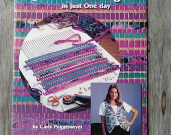 Learn to do Pinweaving booklet, create fantastic fabrics yourself using strip scraps, ribbons and threads.